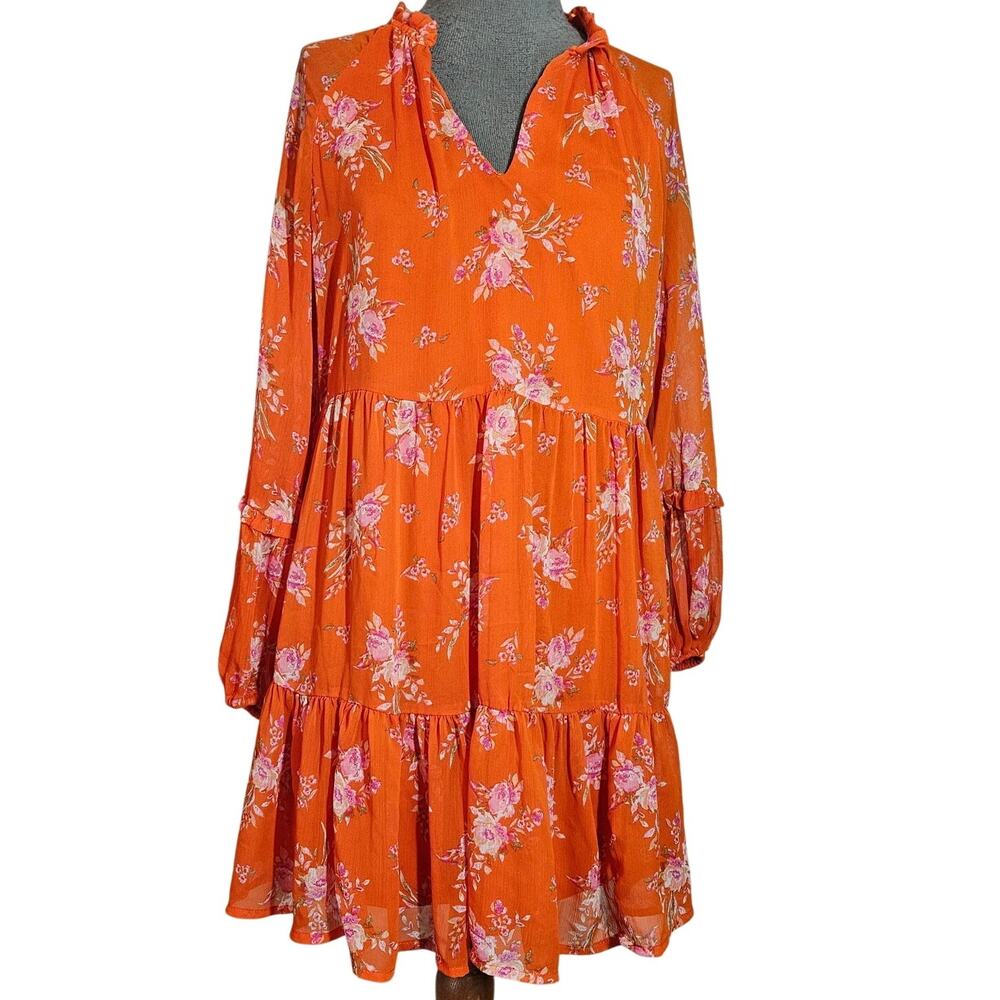 Vince Camuto Orange Mini Dress Size XS
